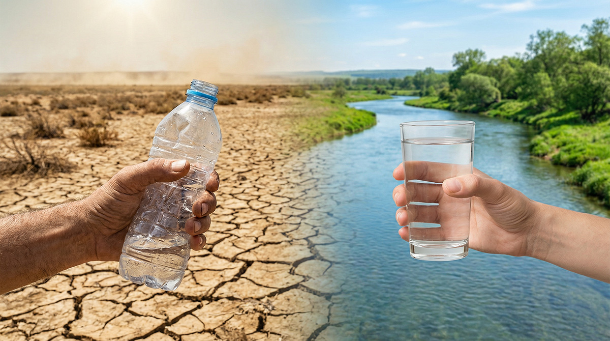freepik two hands one holding a plastic water site