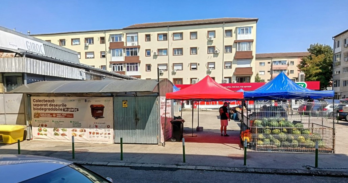 Din deșeu, resursă: Primăria Timișoara introduce colectarea separată a deșeurilor biodegradabile din piețe 4 Punct de colectare deseuri Piata Giroc site